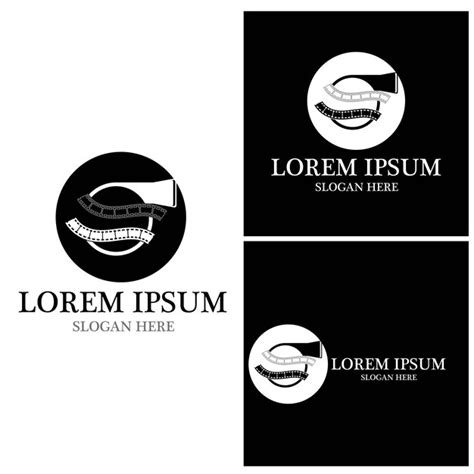 Film Strip Video-Logo-Vektorvorlage | Premium Vektor