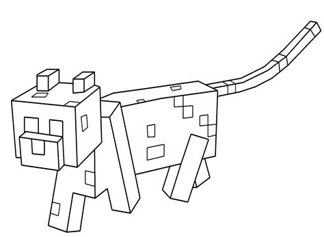 Coloring Pages Minecraft Ocelot