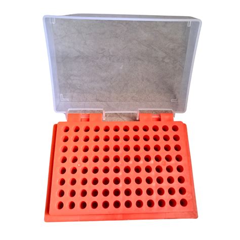 PCR Tube Rack with Hinges | Rack for 96 PCR Tubes of 0.2 ml Pack of 1 ...