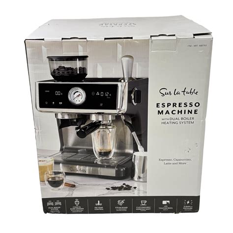Sur La Table SLT-4209 Dual Boiler & Grinder Espresso Machine