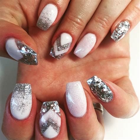 24+ Silver Acrylic Nail Art Designs, Ideas | Design Trends - Premium ...
