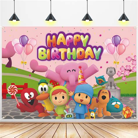 Buy Fevp Cartoon Pocoyo Backdrop 5x7ft - Cute Pocoyo Birthday Party ...
