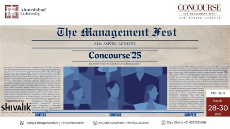 Concourse 2025 | Management Festival | Ahmedabad University