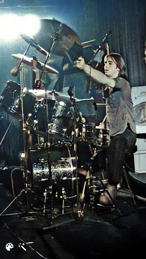 ACDC drummer, Phil Rudd, b&w pic coloured by Russell Dawes, Australia ...