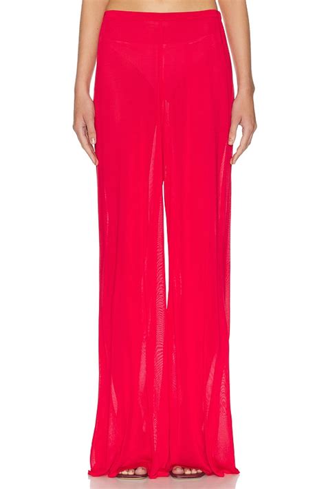 Helsa Arlena Knit Pant in Red | REVOLVE
