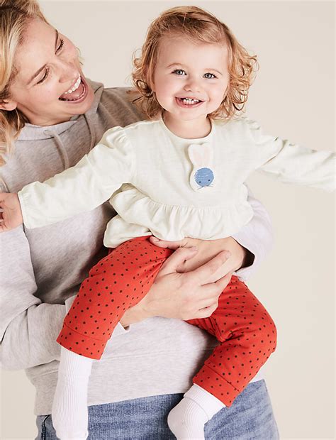 Buy 2pc Cotton Bunny Motif Outfit at Marks & Spencer