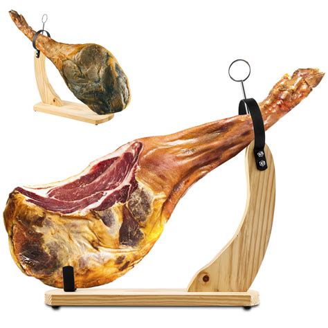 Ghojet Ham Stand Wooden Ham Holder with Non-Slip Pads Professional ...