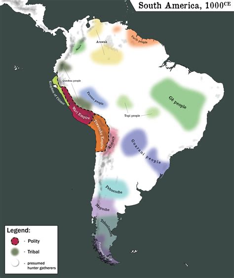historicalevents: Pre-colonial South America, 1000... - Maps on the Web