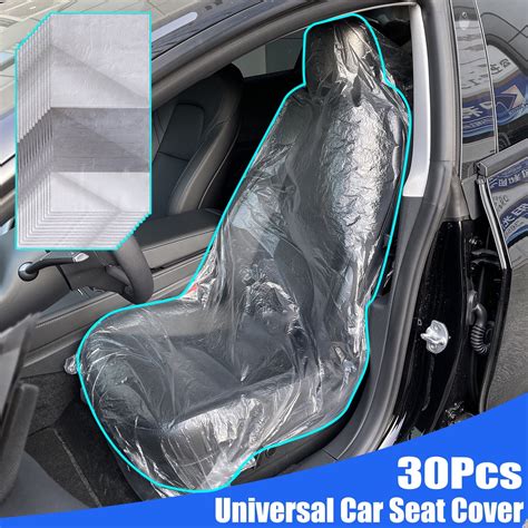 XUKEY 30PCS Universal Disposable Plastic Car Seat Covers Protector Transparent Universal ...