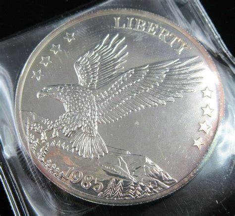 1985 AMERICAN SILVER DOUBLE EAGLE MINT UNCIRCULATED .999 PURE SILVER ...