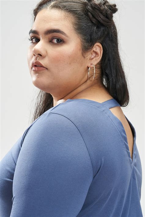 Cutout Back Tee: Blue – Spirit Animal