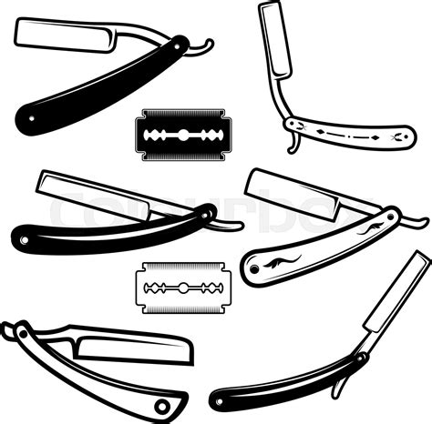 Barber Straight Razor Drawing