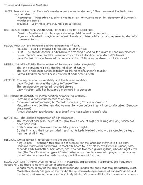 Themes and Symbols in Macbeth: A Deep Dive into Insomnia and Guilt ...