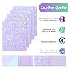 HASTHIP® 20 Sheets Vinyl Holographic Sticker, 4 Styles Self Adhesive ...
