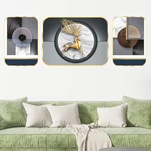 Livin'luxe Paintings Deer Abstract Modern Art Premium Sparkle ...