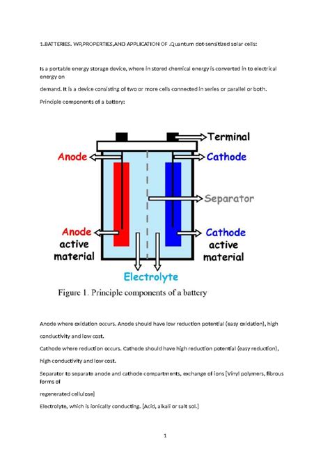 Chem1 - Properties and Applications of Batteries and Quantum Solar ...