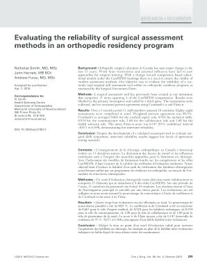 Fillable Online Evaluating the reliability of surgical assessment Fax ...