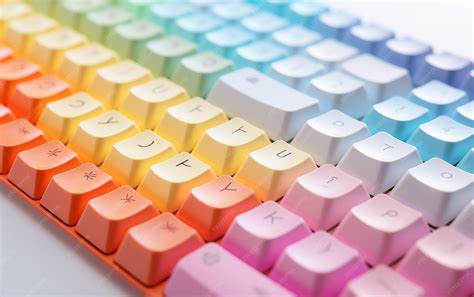 Premium Photo | Mixed colors keyboard isolated on a transparent background
