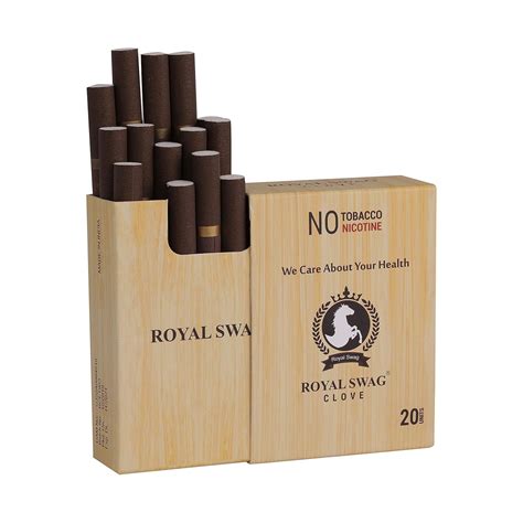 Buy ROYAL SWAG Ayurvedic Herbal Cigarettes 100% Tobacco & Nicotine Free ...