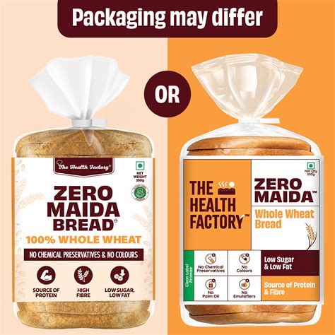 Zero Maida Bread - 100% Whole Wheat 350g