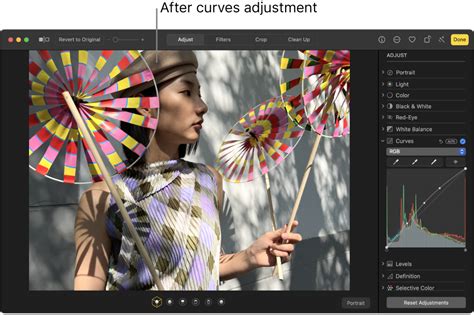 Apply curves adjustments to a photo or video on Mac - Apple Support (IN)