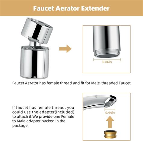 Hibbent Faucet Aerator, Dual-function Sink Faucet India | Ubuy