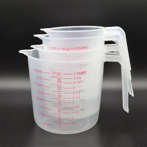 Buy Divik Plastic Measuring Cup Clear Graduated Measuring Cups Plastic ...