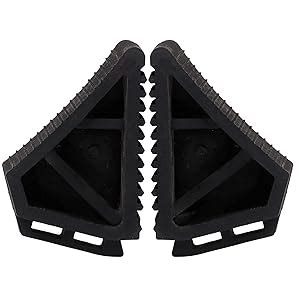 ABS INDUSTRY Heavy Duty Solid Rubber Wheel Chock 3.5kgs Black (29cm x ...
