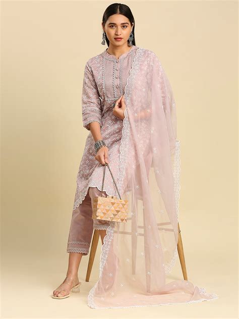 AINA CHANDERI KURTA & DUPATTA SET – Hakoba