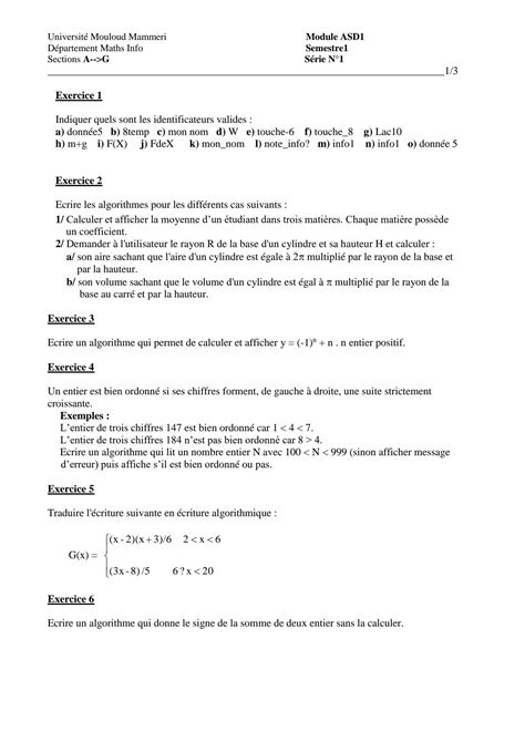 Image result for Algorithme Informatique Exercices Corriges