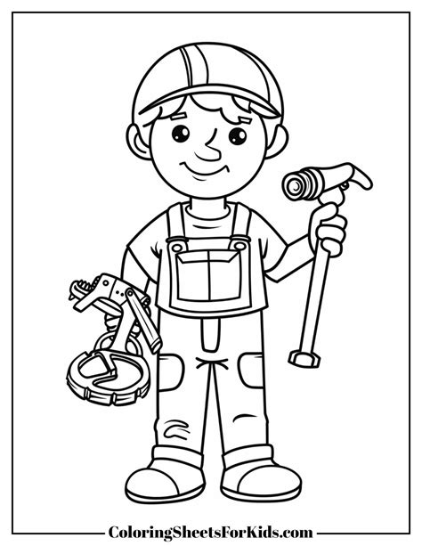 Mechanic Coloring Pages 的图像结果