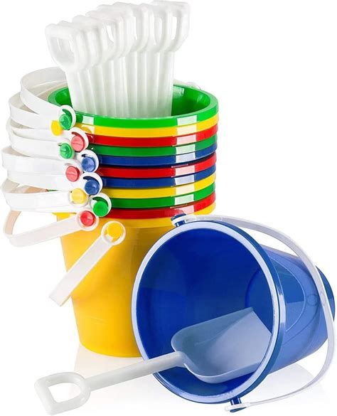 Amazon.com: Shindel 28Sets Sand Buckets and Shovels for Kids, Easter ...