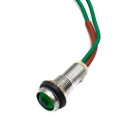 Buy 10mm AC Green Power Indicator Light with Wire and Metal Body at ...