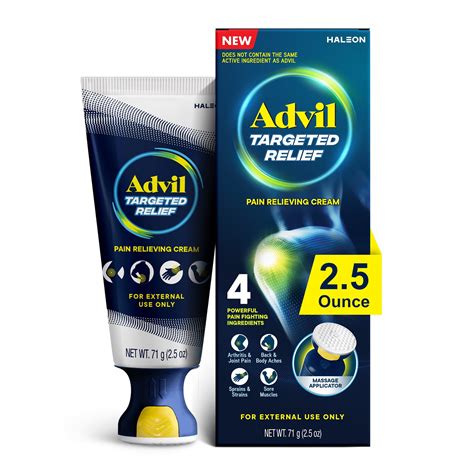Advil Targeted Relief Pain Relieving Cream With Massage Applicator, Up ...