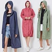 Men's Women's Rain Poncho Waterproof Hiking Jacket Rain Jacket Summer ...