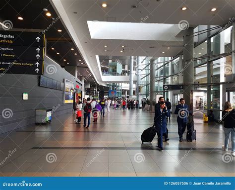 Interior or Inside of the Airport El Dorado in Bogota. with ...