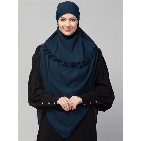 Nazneen Frill around shoulder, Triangle instant ready to wear tie at ...