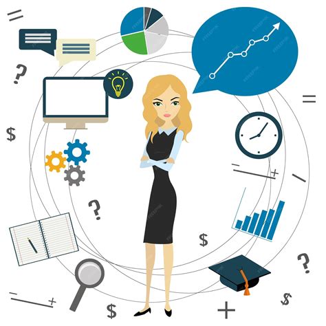 Premium Vector | Business idea concept business woman and business ...