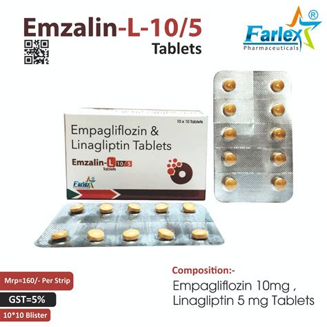 Empagliflozin 10 mg and Linagliptin 5 mg Tablets | Emzalin L 10 5