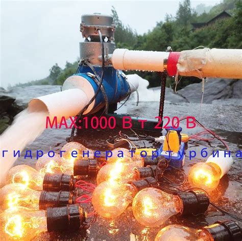 Генератор (электростанция) 1000 Вт горизонтальный гидроэлектрический ...