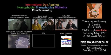 International Day Against Homophobia, Transphobia & Biphobia Film ...