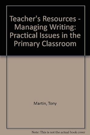 Teacher’s Resources – Managing Writing : Amazon.in: Books