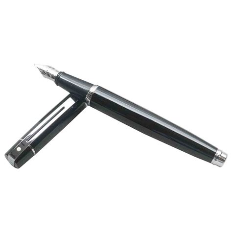 Sheaffer 300 - 9312 Glossy Black Medium Nib Converter Type Fountain Pen ...