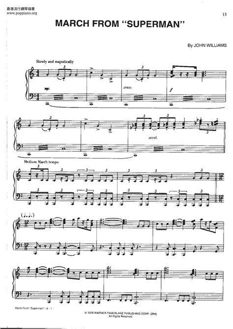 John Williams-Superman Theme Sheet Music pdf, -スーパーマン テーマ 악보 - Free ...