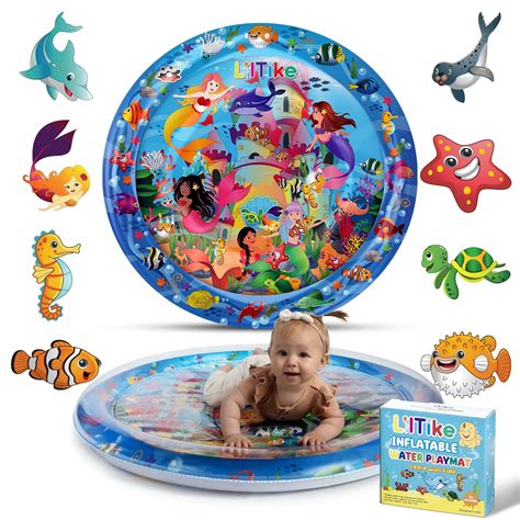 Amazon.com : LilTike Tummy Time Water Mat for Babies – 16 New Designs ...