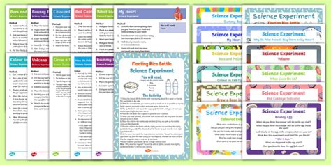 Science Experiments to Do at Home Resource Pack for Parents