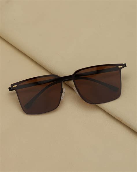 Black Toned with Brown Polarised lens Wayfarer Sunglass for mens ...