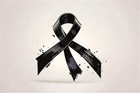 Premium AI Image | Black awareness ribbon meaning Black ribbon symbol ...
