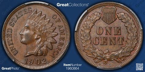 1902 Indian Cent PCGS MS-62 BN (Item 1960864) | GreatCollections Coin ...