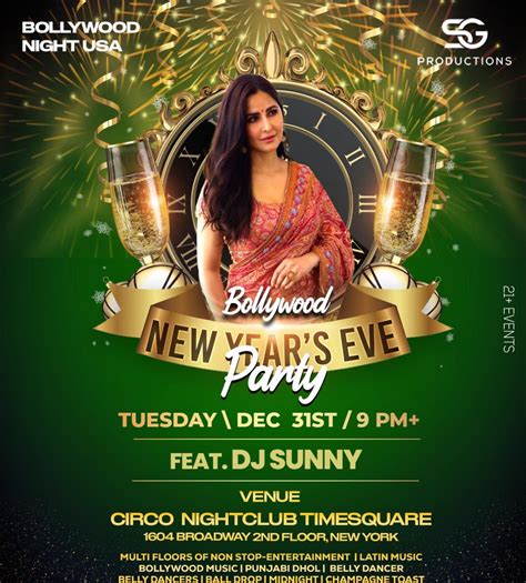BOLLYWOOD NEW YEAR'S CELEBRATION PARTY AT CIRCO TIMES SQUARE NYC ...